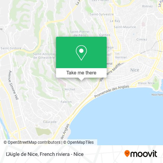 Mapa L'Aigle de Nice