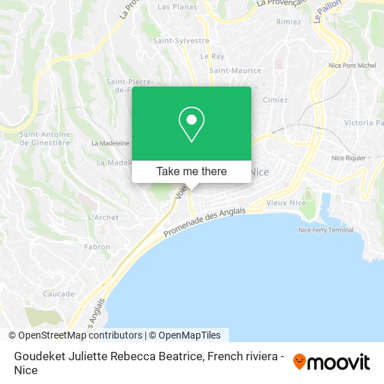 How to get to Goudeket Juliette Rebecca Beatrice in Nice by Bus