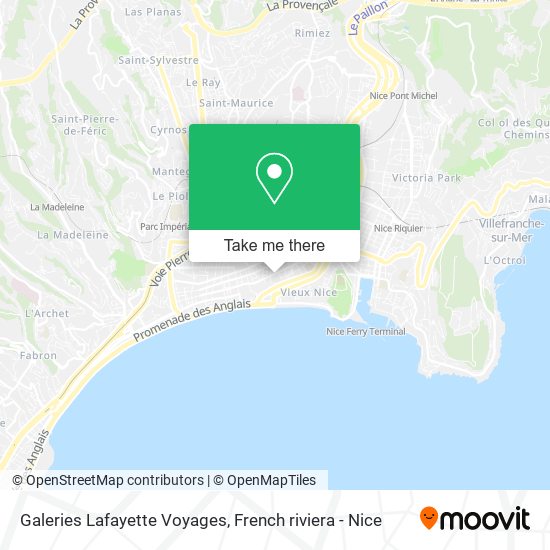 Galeries Lafayette Voyages map