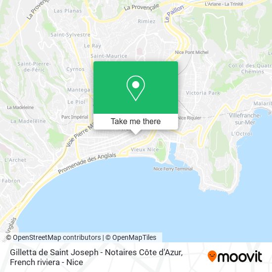 Gilletta de Saint Joseph - Notaires Côte d'Azur map