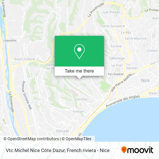 Mapa Vtc Michel Nice Côte Dazur