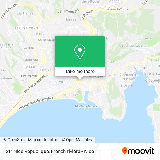 Sfr Nice Republique map