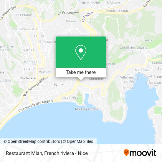 Restaurant Mian map