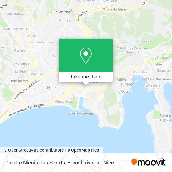Mapa Centre Nicois des Sports
