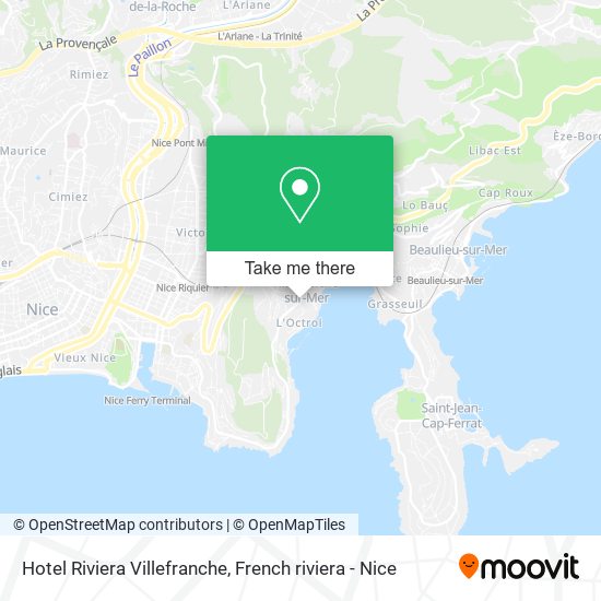 Hotel Riviera Villefranche map