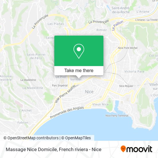Massage Nice Domicile map