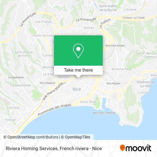 Riviera Homing Services map