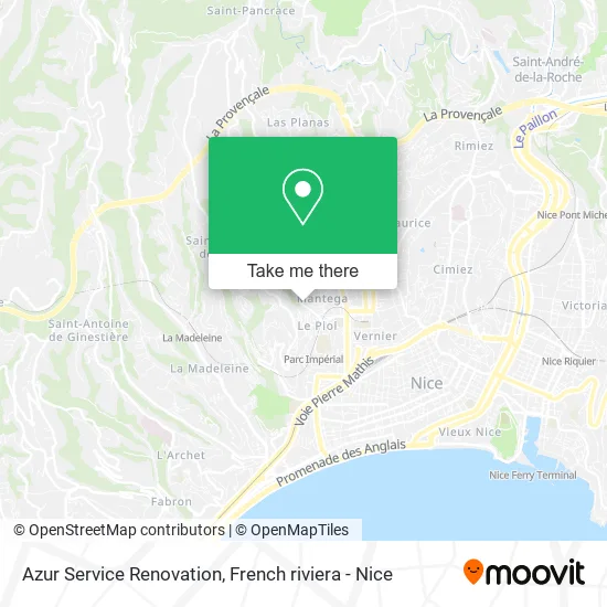 Azur Service Renovation map