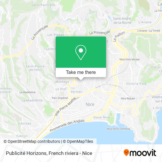 Publicité Horizons map