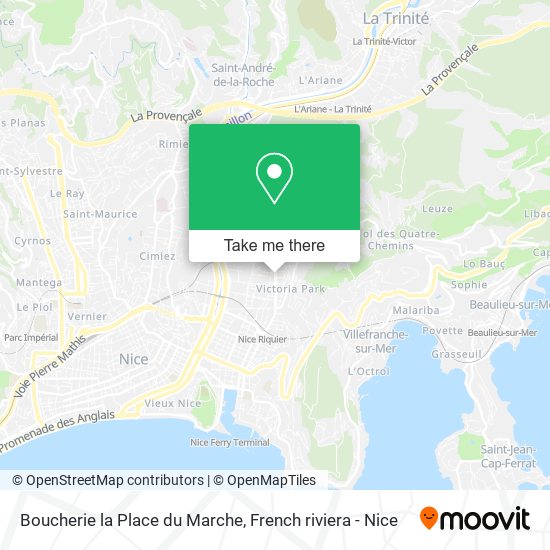 Mapa Boucherie la Place du Marche
