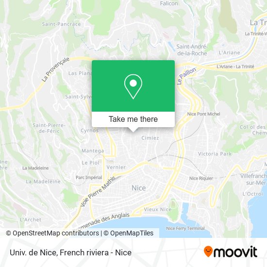 Univ. de Nice map