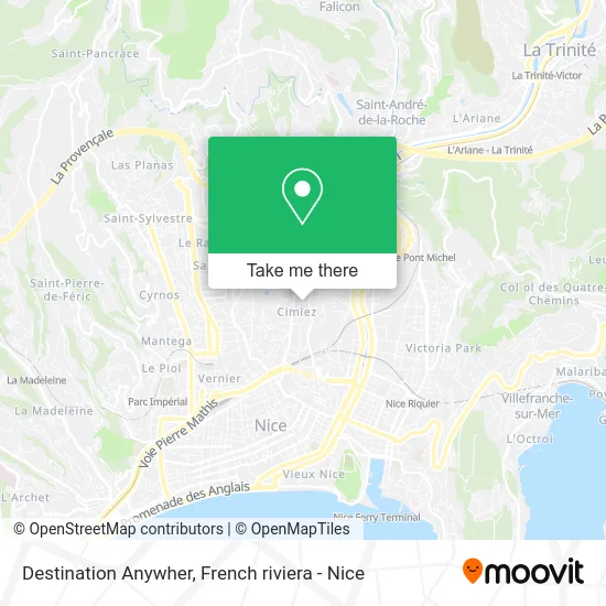 Destination Anywher map