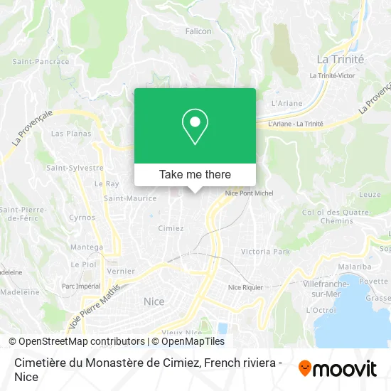 Cimetière du Monastère de Cimiez map