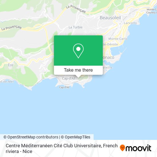 Centre Méditerranéen Cité Club Universitaire map