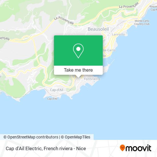 Cap d'Ail Electric map