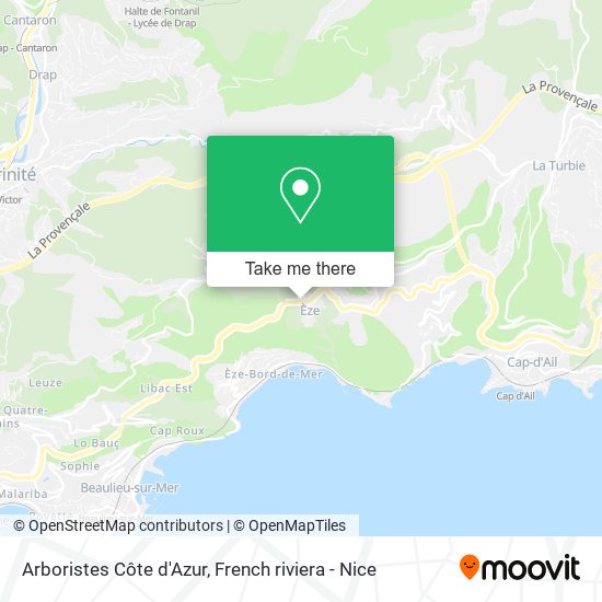 Mapa Arboristes Côte d'Azur