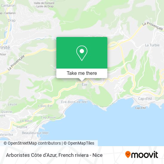 Arboristes Côte d'Azur map