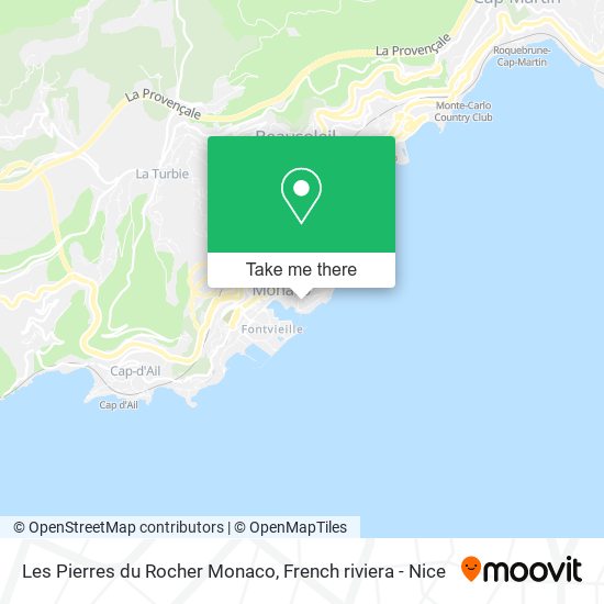 Les Pierres du Rocher Monaco map