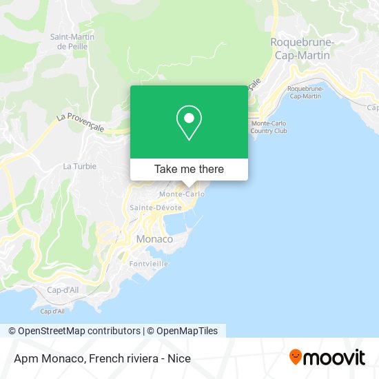 How to get to Apm Monaco in French riviera Nice by Bus or Train