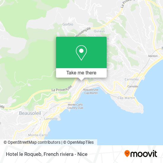 Hotel le Roqueb map