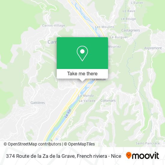 374 Route de la Za de la Grave map