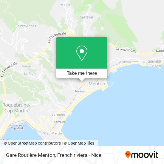 Gare Routière Menton map