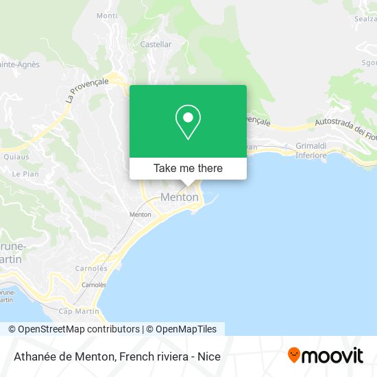 Mapa Athanée de Menton