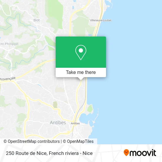 250 Route de Nice map