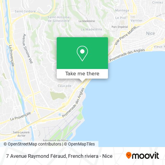 Mapa 7 Avenue Raymond Féraud