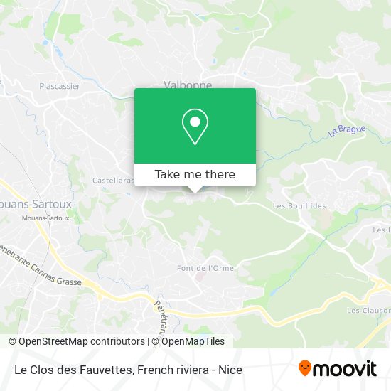 Le Clos des Fauvettes map