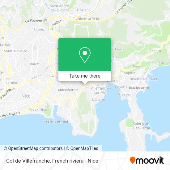 Col de Villefranche map