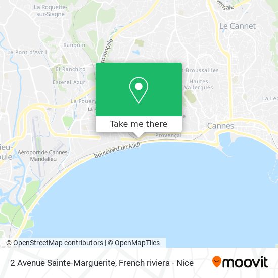 Mapa 2 Avenue Sainte-Marguerite