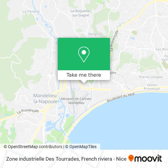 Zone industrielle Des Tourrades map