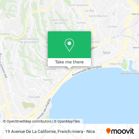 19 Avenue De La Californie map