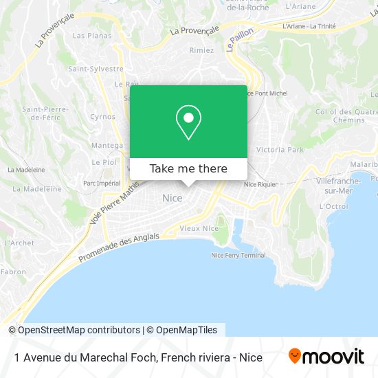 Mapa 1 Avenue du Marechal Foch