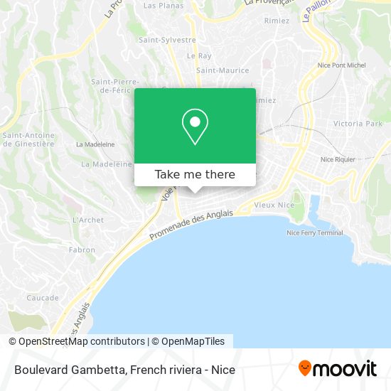 Mapa Boulevard Gambetta