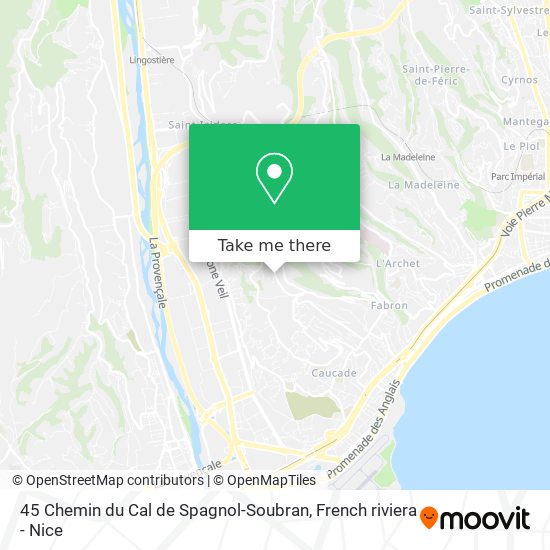 45 Chemin du Cal de Spagnol-Soubran map
