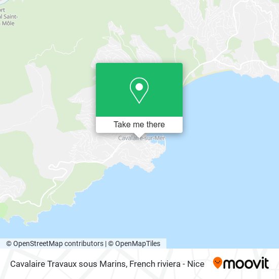 Mapa Cavalaire Travaux sous Marins