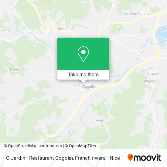 O Jardin - Restaurant Cogolin map