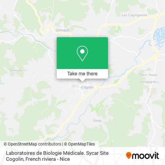 Laboratoires de Biologie Médicale. Sycar Site Cogolin map