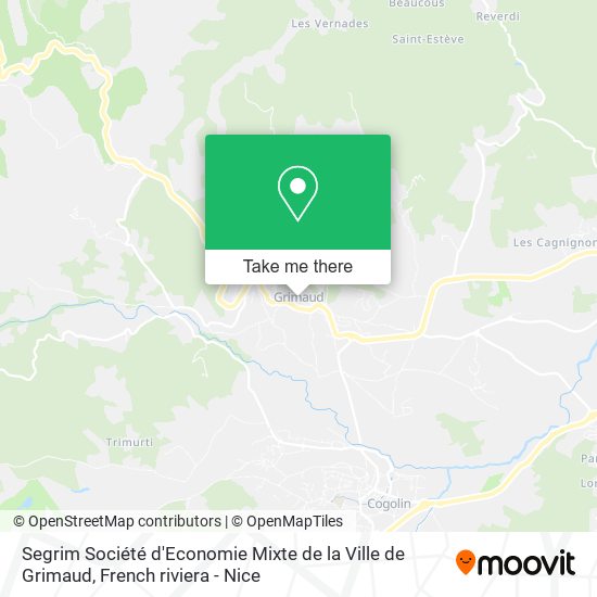 Mapa Segrim Société d'Economie Mixte de la Ville de Grimaud