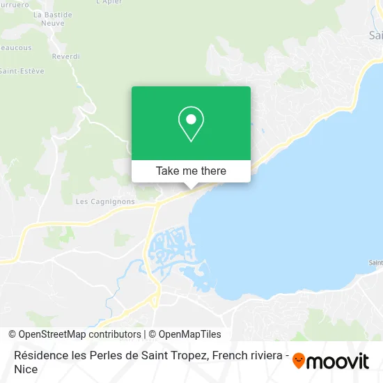 Résidence les Perles de Saint Tropez map