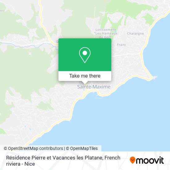 Mapa Résidence Pierre et Vacances les Platane