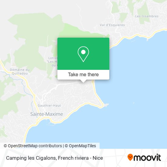 Camping les Cigalons map