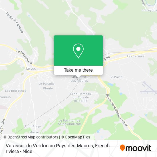 Mapa Varassur du Verdon au Pays des Maures