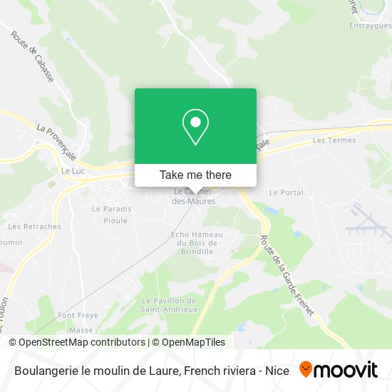 Boulangerie le moulin de Laure map