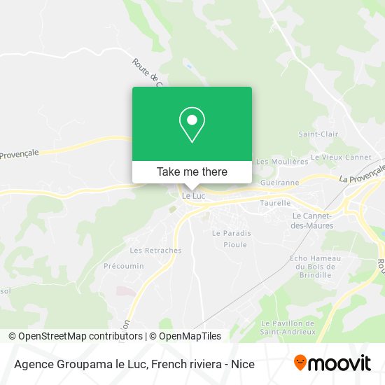 Agence Groupama le Luc map