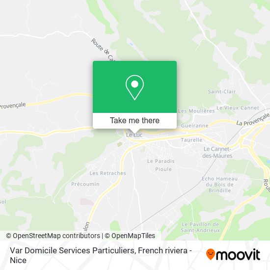 Var Domicile Services Particuliers map