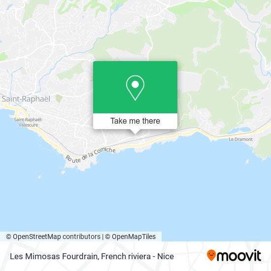 Les Mimosas Fourdrain map