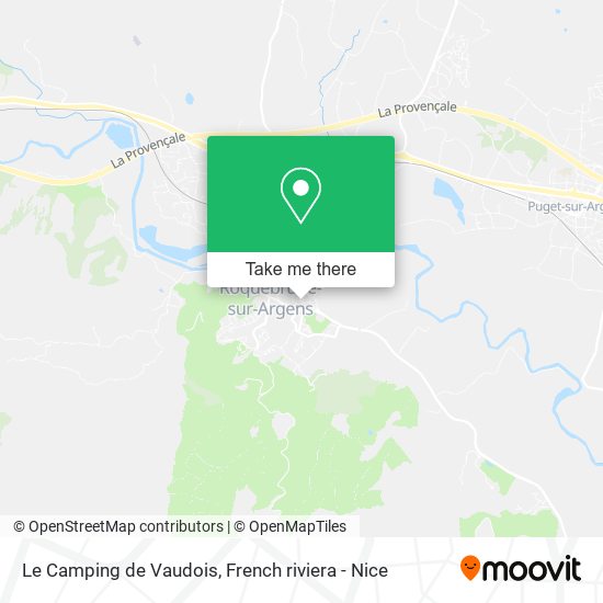 Le Camping de Vaudois map